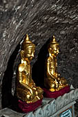 Inle Lake Myanmar. Pindaya, the famous Shwe Oo Min pagoda, a natural cave filled with thousands of gilded Buddha statues.